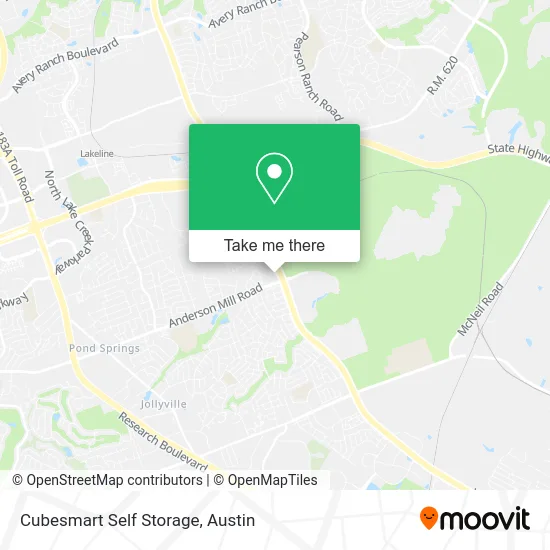 Cubesmart Self Storage map