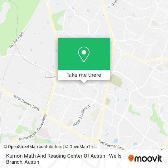 Kumon Math And Reading Center Of Austin - Wells Branch map