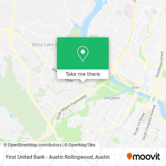 First United Bank - Austin Rollingwood map