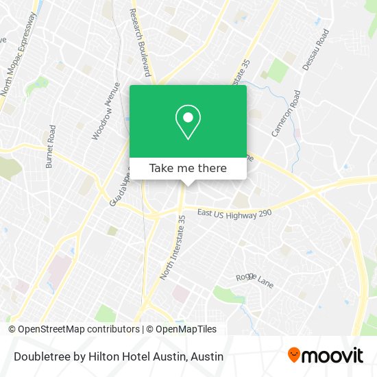 Mapa de Doubletree by Hilton Hotel Austin