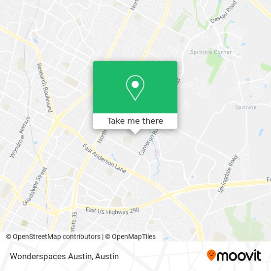 Mapa de Wonderspaces Austin