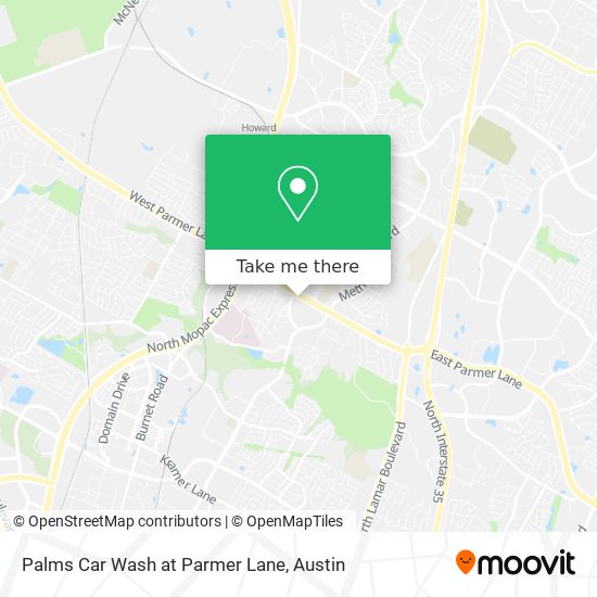 Palms Car Wash at Parmer Lane map