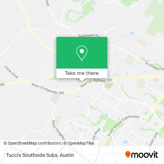 Tucci's Southside Subs map