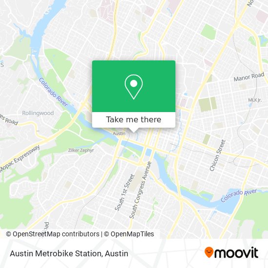 Mapa de Austin Metrobike Station