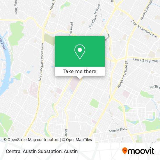 Central Austin Substation map