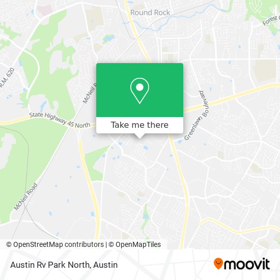 Mapa de Austin Rv Park North
