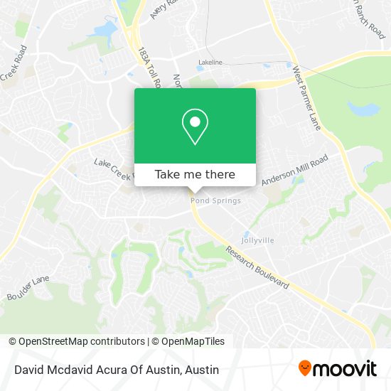 Mapa de David Mcdavid Acura Of Austin