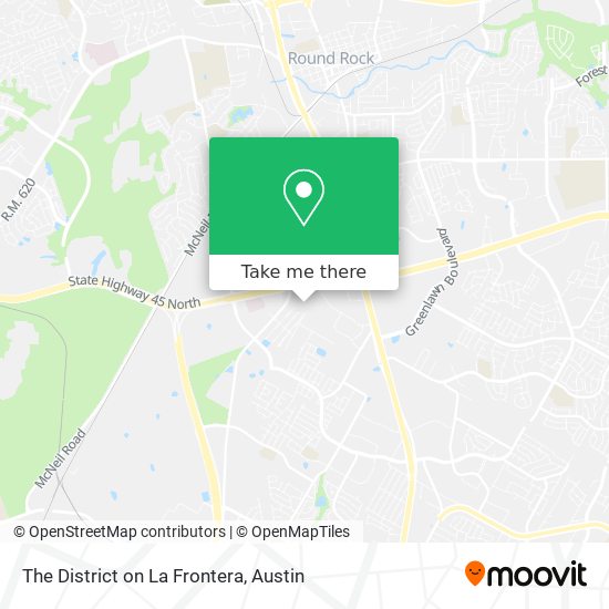 The District on La Frontera map
