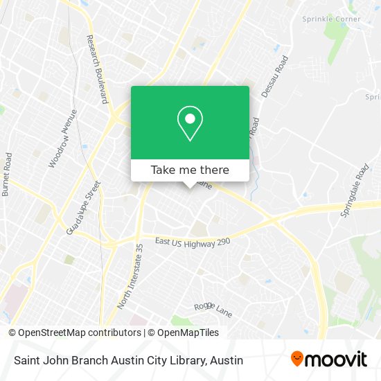 Saint John Branch Austin City Library map