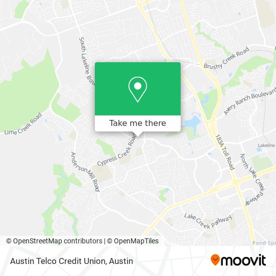 Austin Telco Credit Union map