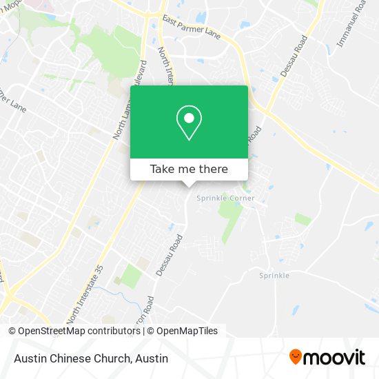 Austin Chinese Church map