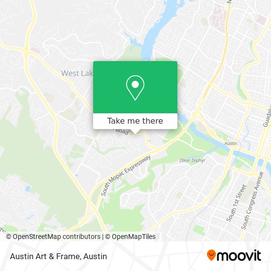 Austin Art & Frame map