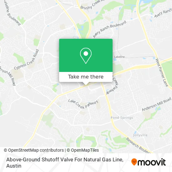 Above-Ground Shutoff Valve For Natural Gas Line map