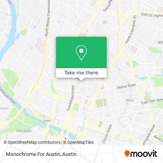 Mapa de Monochrome For Austin