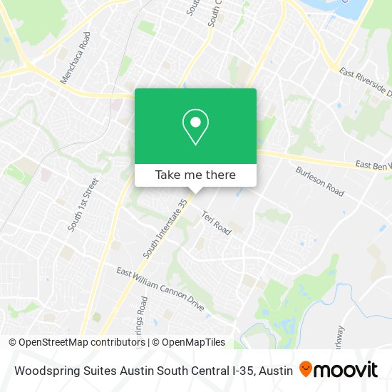 Woodspring Suites Austin South Central I-35 map