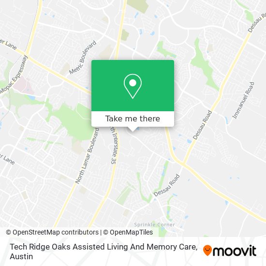 Tech Ridge Oaks Assisted Living And Memory Care map