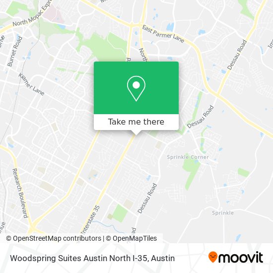 Woodspring Suites Austin North I-35 map