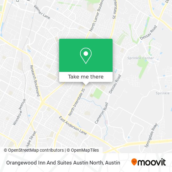 Orangewood Inn And Suites Austin North map