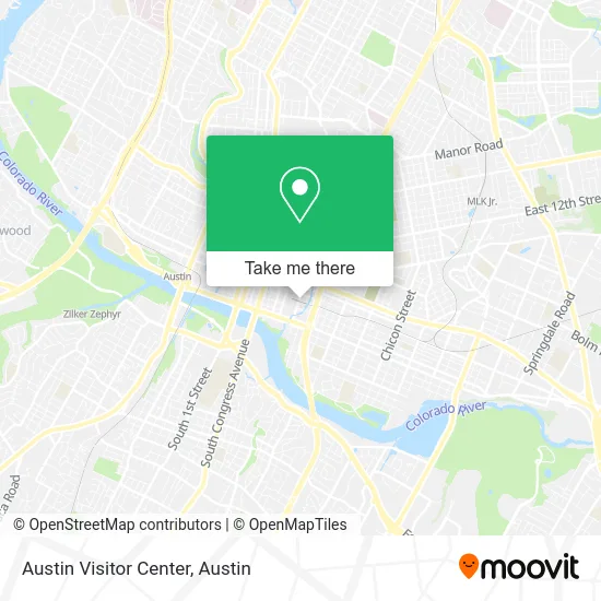 Austin Visitor Center map