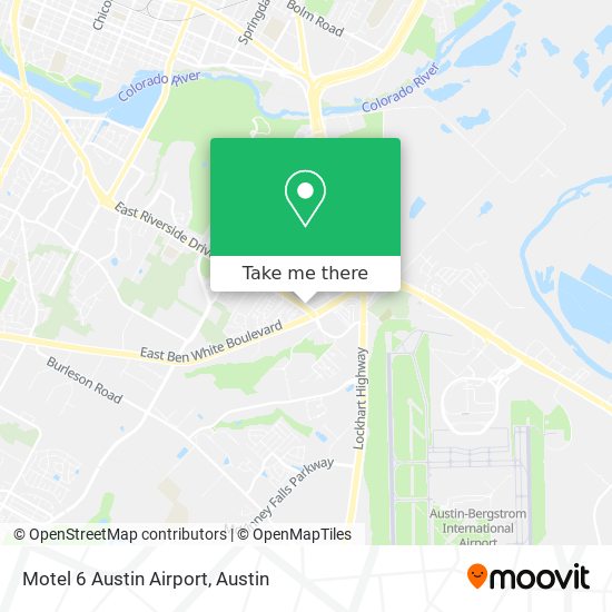 Mapa de Motel 6 Austin Airport