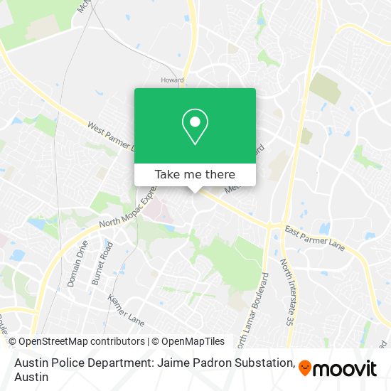 Austin Police Department: Jaime Padron Substation map