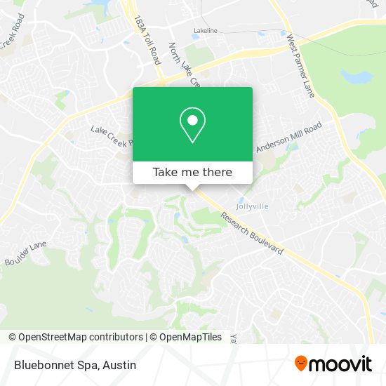 Bluebonnet Spa map