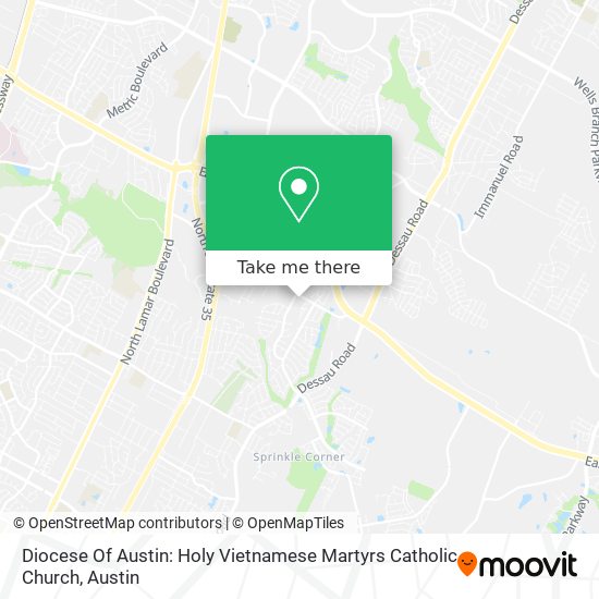 Diocese Of Austin: Holy Vietnamese Martyrs Catholic Church map
