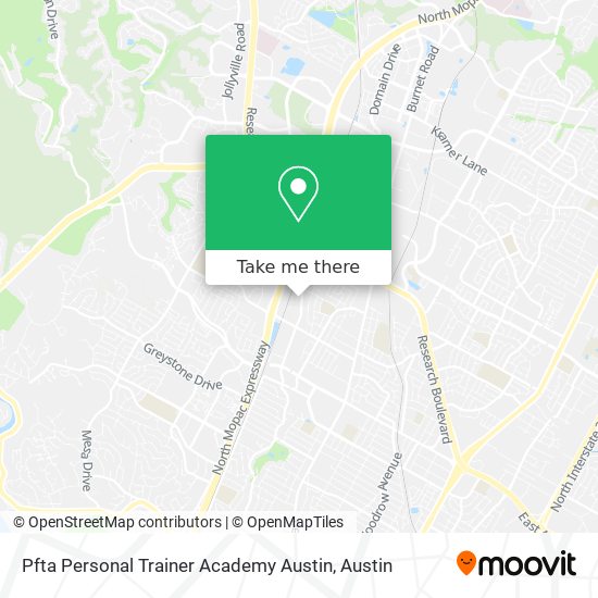 Pfta Personal Trainer Academy Austin map