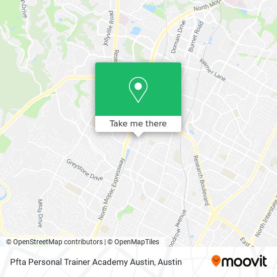 Mapa de Pfta Personal Trainer Academy Austin