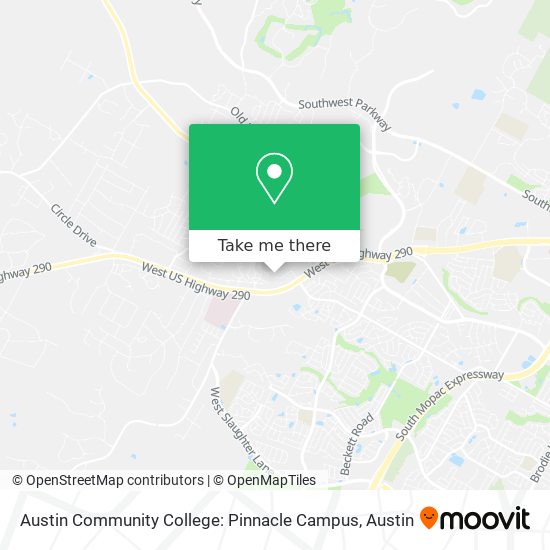 Mapa de Austin Community College: Pinnacle Campus