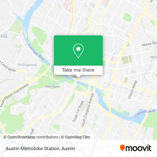 Mapa de Austin Metrobike Station