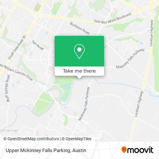 Upper Mckinney Falls Parking map