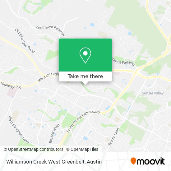 Mapa de Williamson Creek West Greenbelt