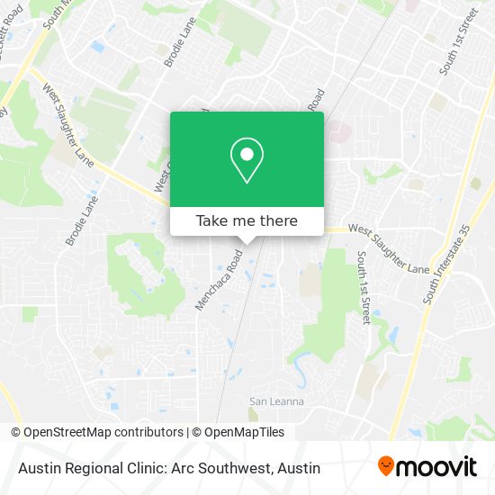 Austin Regional Clinic: Arc Southwest map
