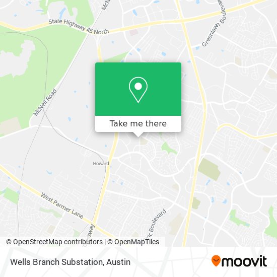 Wells Branch Substation map
