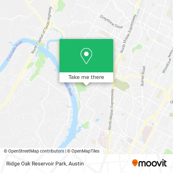 Ridge Oak Reservoir Park map