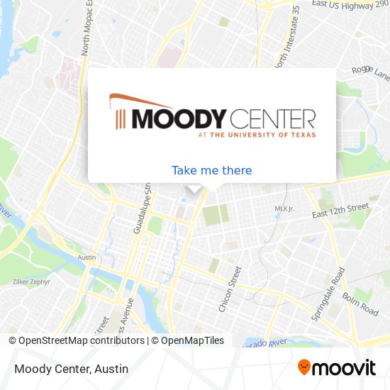 Mapa de Moody Center