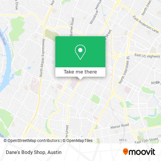 Dane's Body Shop map