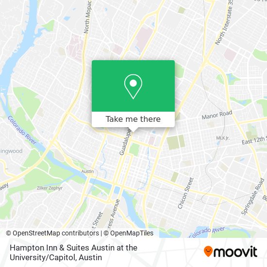 Mapa de Hampton Inn & Suites Austin at the University / Capitol