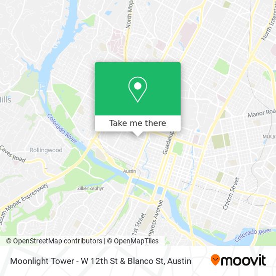 Moonlight Tower - W 12th St & Blanco St map