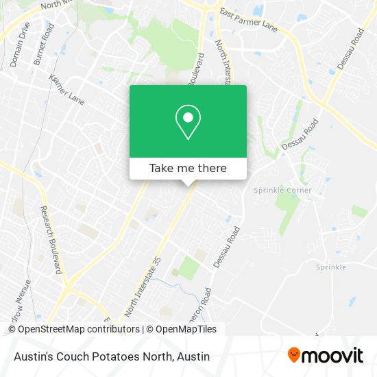 Austin's Couch Potatoes North map