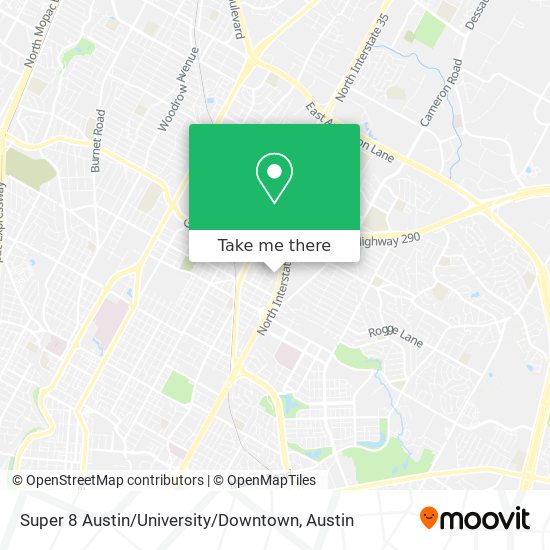Mapa de Super 8 Austin / University / Downtown