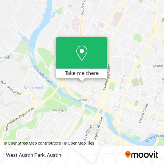 West Austin Park map