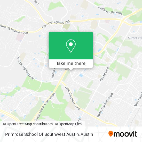 Primrose School Of Southwest Austin map