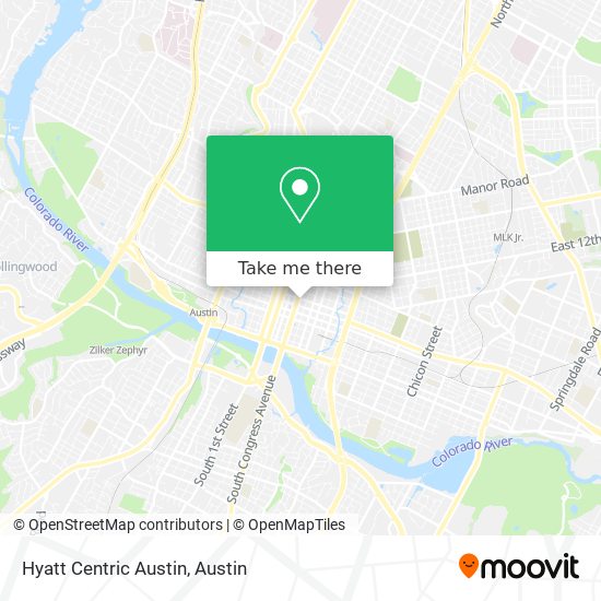 Mapa de Hyatt Centric Austin