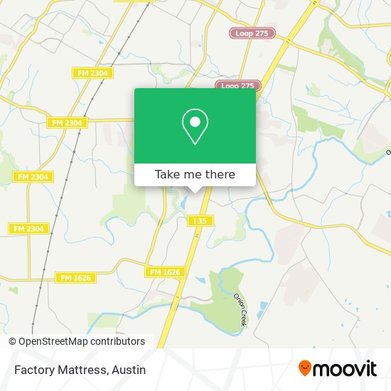 Mapa de Factory Mattress