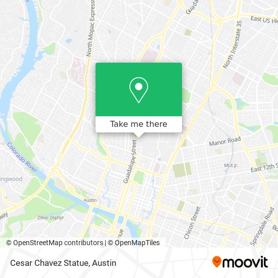 Mapa de Cesar Chavez Statue