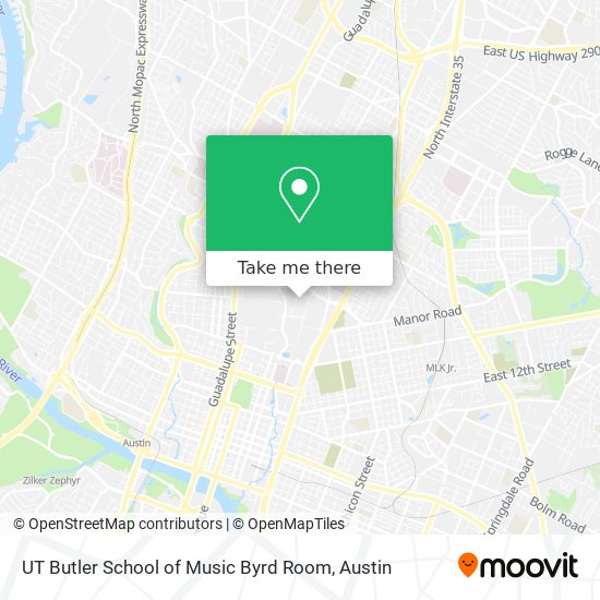 Mapa de UT Butler School of Music Byrd Room