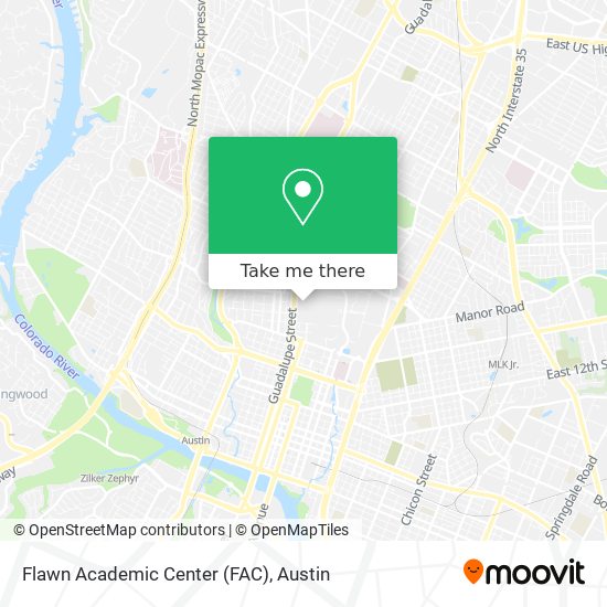 Flawn Academic Center (FAC) map