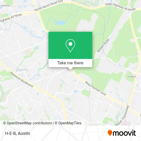 H-E-B map